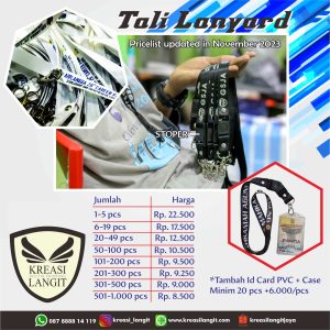 Pricelist Tali Lanyard